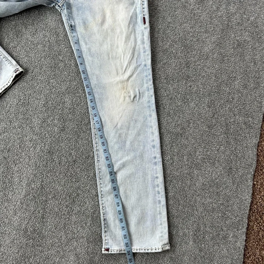 True Religion Ricky Jeans Mens 34x34 Blue Light Wash Straight Lot 2‎ No Flap